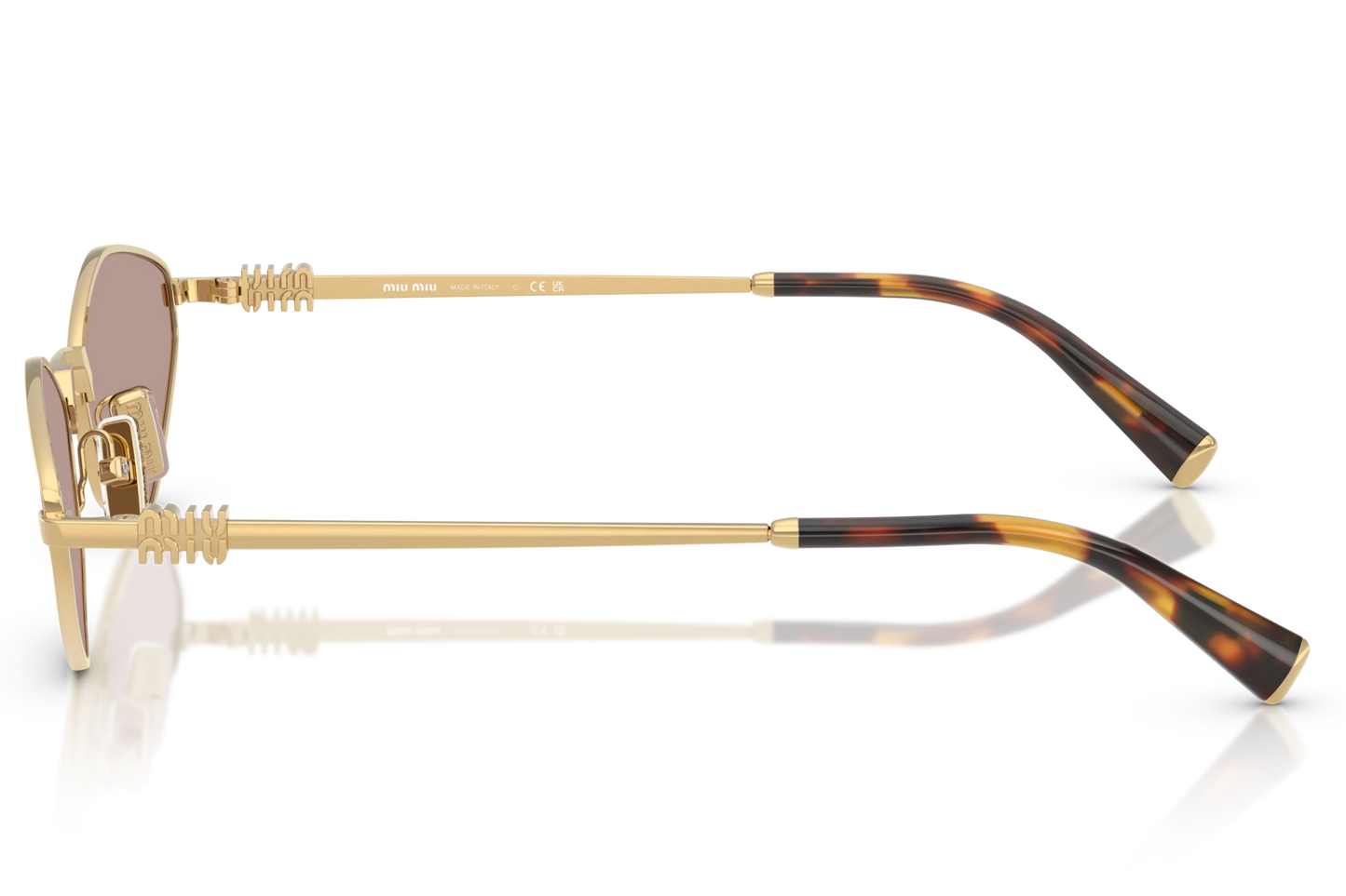 Miu Miu SMU 56SZ 5AK201 Gold & Pink Oversized Square Sunglasses – 56mm