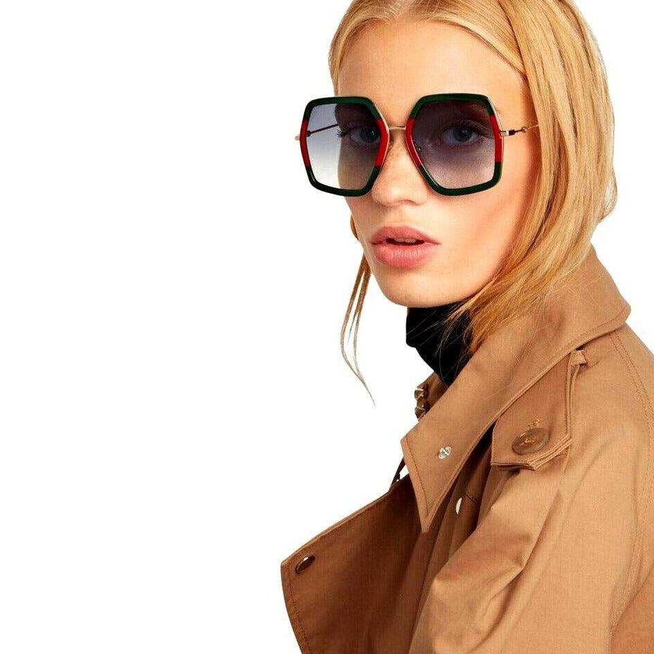 Gucci GG0106S Polygon Signature Sunglasses - ModaBlvck