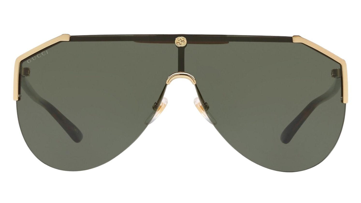Gucci GG0584S 002 Gold-Havana/Green Sunglasses - ModaBlvck