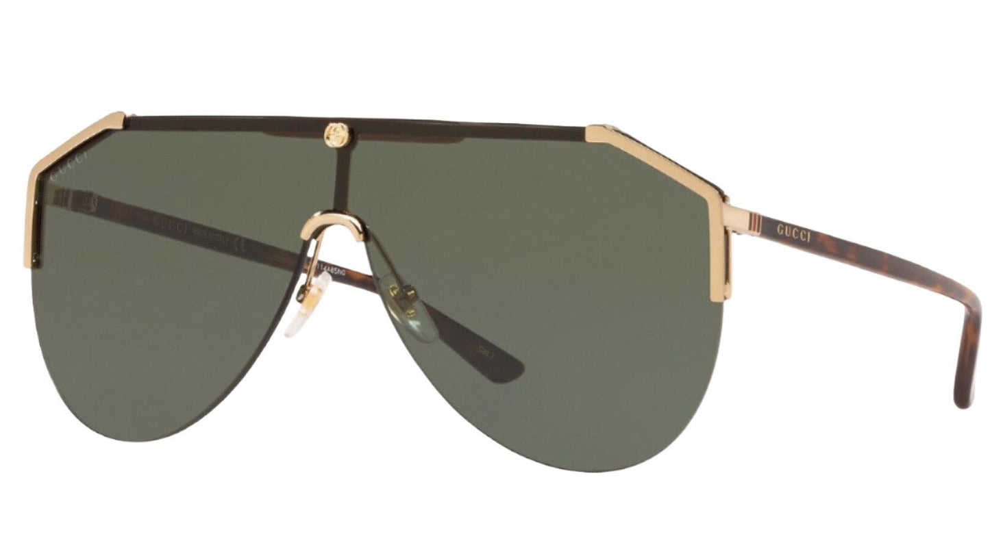 Gucci GG0584S 002 Gold-Havana/Green Sunglasses - ModaBlvck