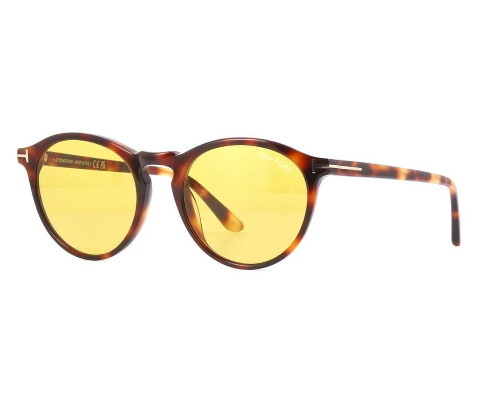 Tom Ford FT0904 Yellow AURELE Round Sunglasses – ModaBlvck