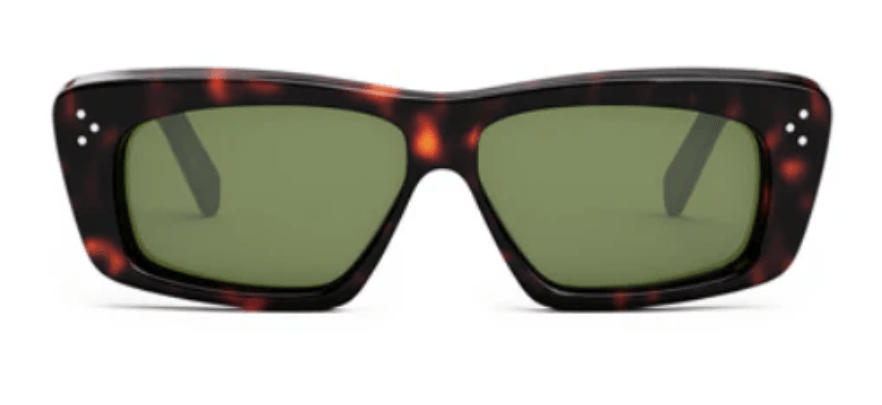 Celine Bold 3 Dots CL40259I 52N Shiny Dark Havana/Green - ModaBlvck
