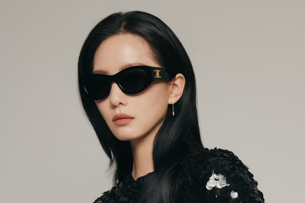 Buy Celine TRIOMPHE CL 40308U 01A Shiny Black/Grey Geometric  display picture 1