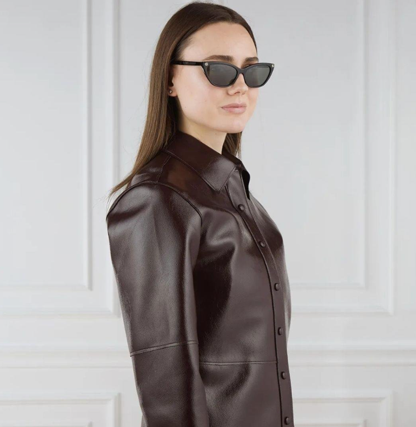 Gucci GG1815S 001 Shiny Black/Grey 58-15-140 Sunglasses New Authentic