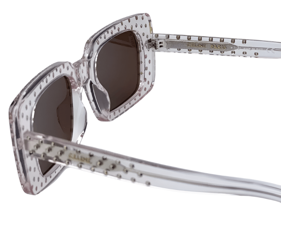 Celine CL4213IS 27E ANIMATION XMAS Shiny Crystal Brown Women Sunglasses - ModaBlvck