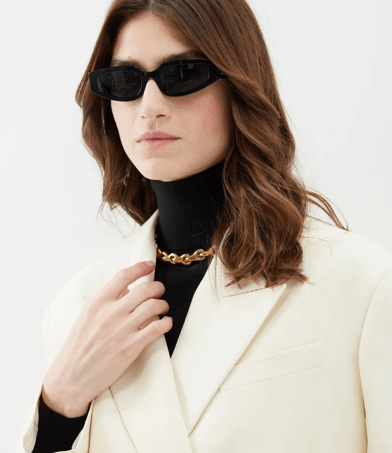 Celine Triomphe CL40269U 01B 54mm Cat Eye Black Sunglasses - ModaBlvck