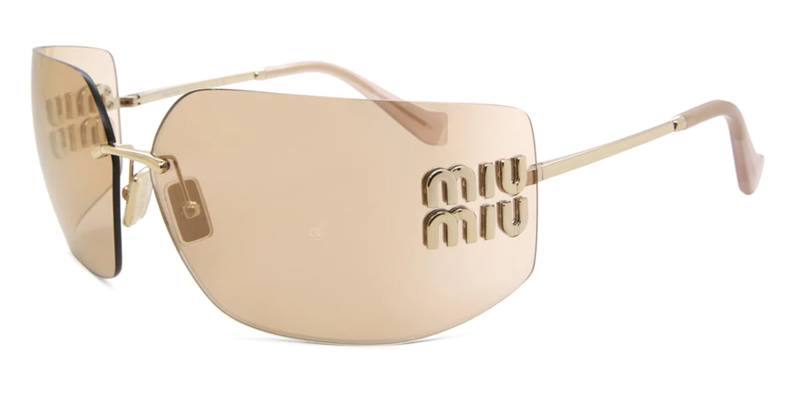 Buy Miu Miu Sunglasses MU 54YS ZVN20F Gold pink Woman at best