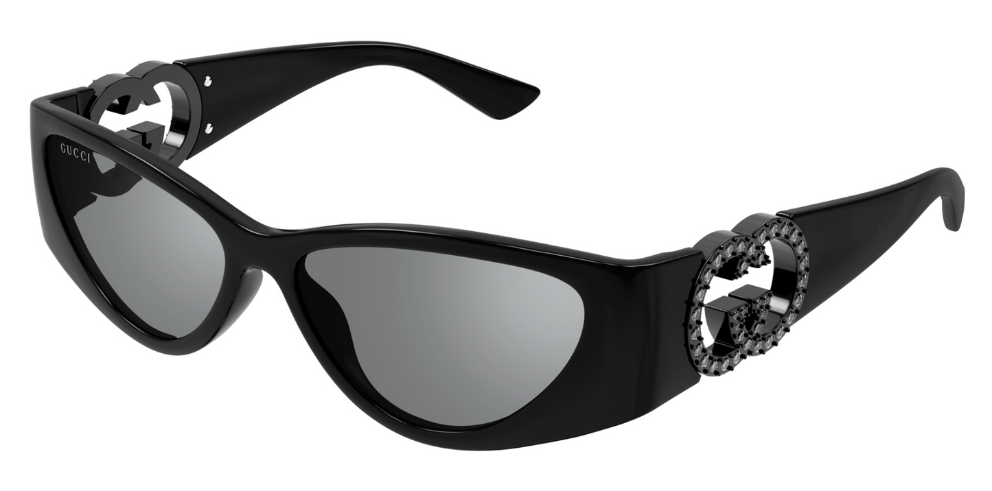 Gucci Sunglasses GG1824S 004 55mm Black / Grey Lens