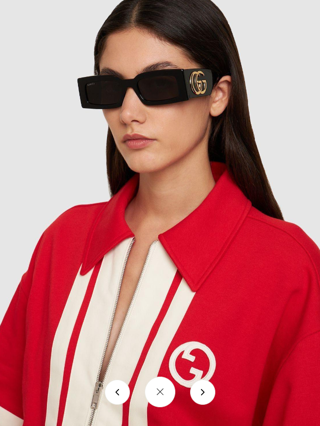 GUCCI GG1425S 001 Black Grey Women's 53 mm Medium Sunglasses