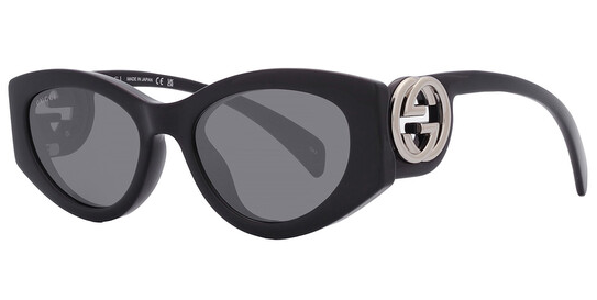 Gucci GG1691S 001 Women's Black/Grey Cat-Eye Sunglasses 54mm