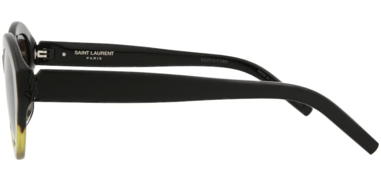 Saint Laurent SL M60-004 Havana/Black/Black Cat Eye Sunglasses - ModaBlvck