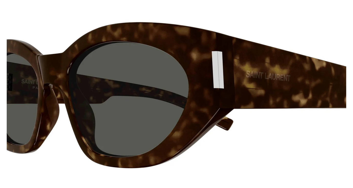 Saint Laurent SL 638 002 55 Havana Square Women's Sunglasses