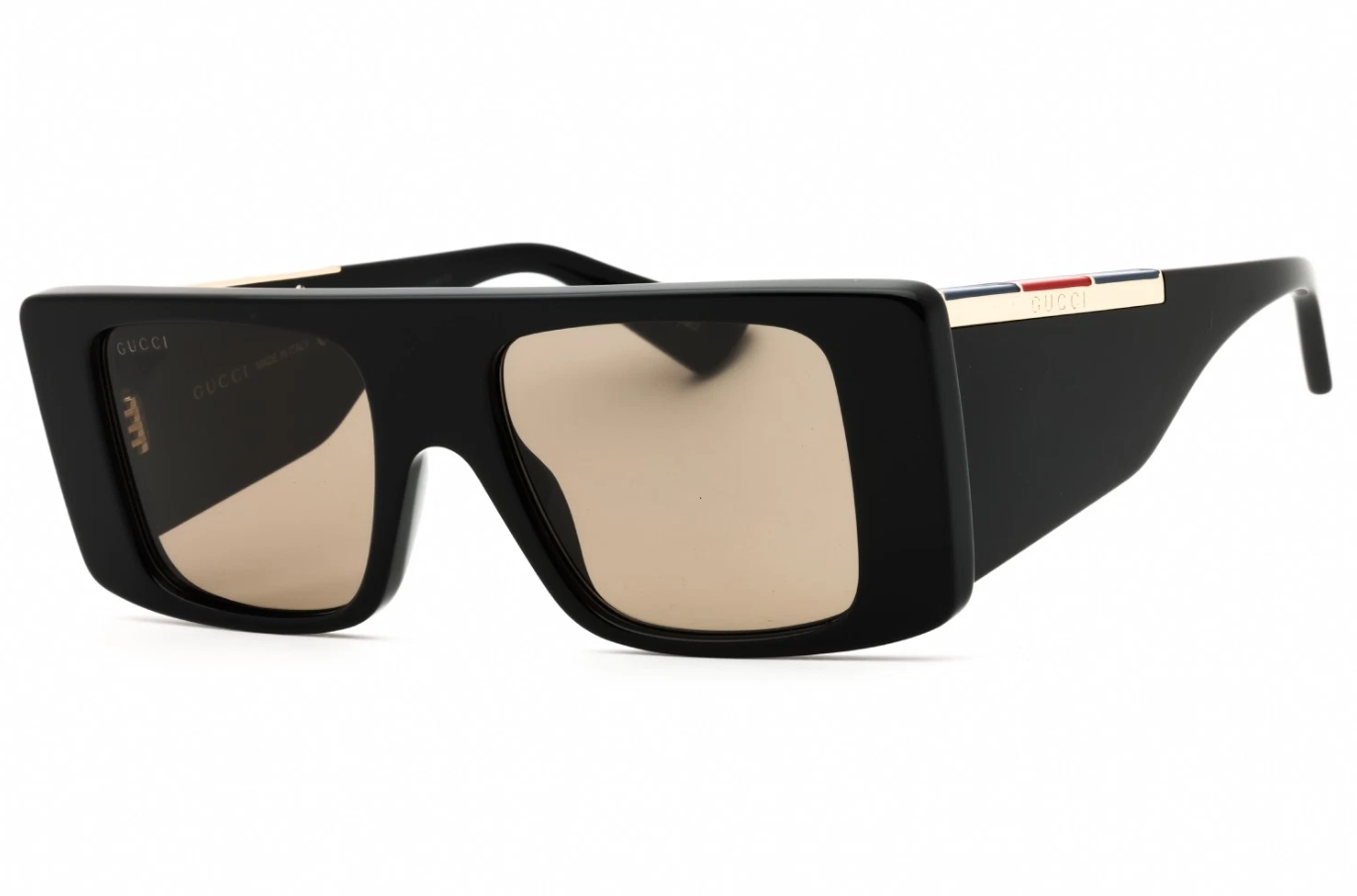 Gucci GG1888S 001 Sunglasses Men's Black/Brown Lenses Rectangle Shape 50mm