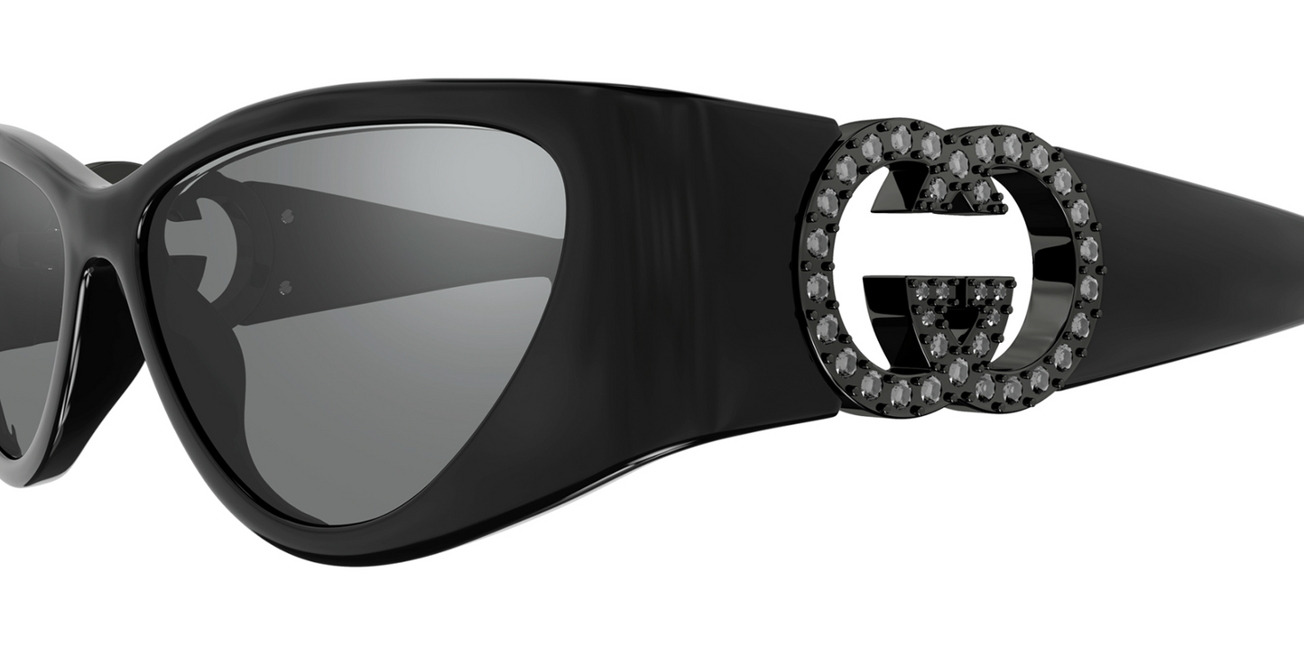 Gucci Sunglasses GG1824S 004 55mm Black / Grey Lens