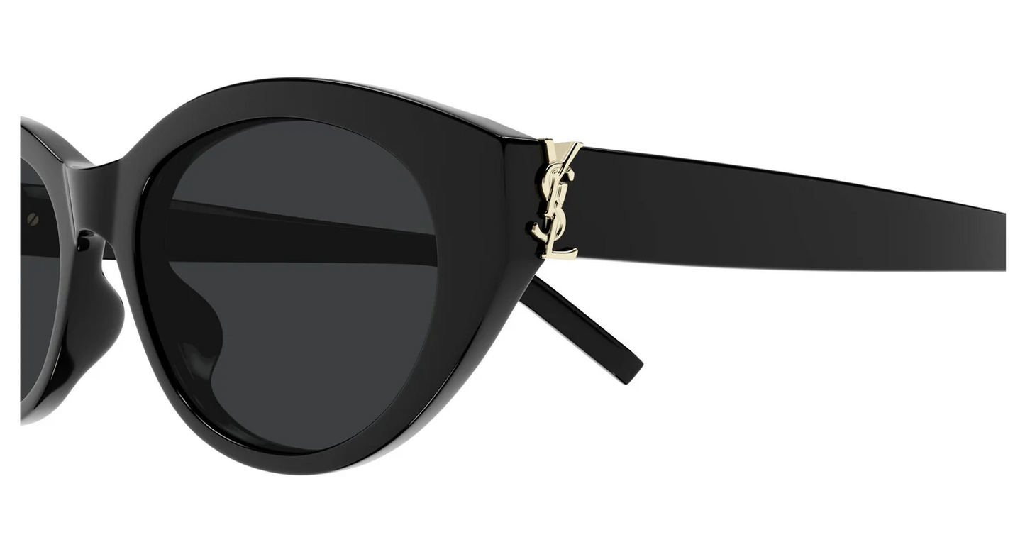 Saint Laurent SL M148 001 Sunglasses Women's Black/Grey Full Rim Oval Shape 54mm