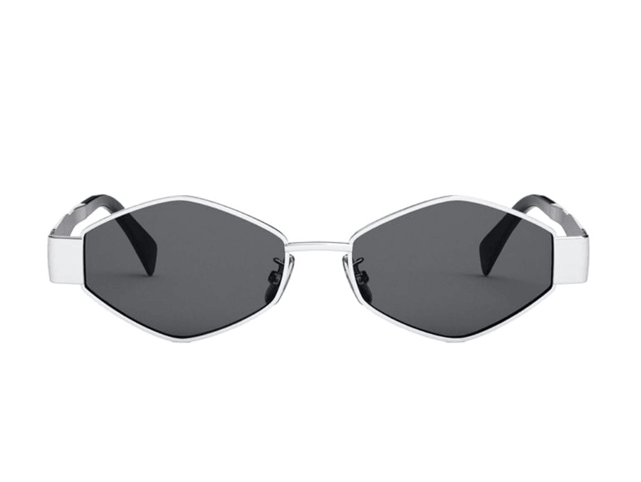 Celine CL40254U 16A Metal Triomphe Silver Gray - ModaBlvck