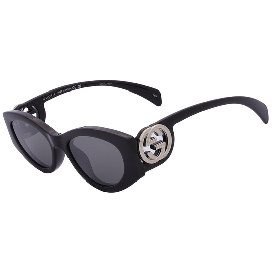 Gucci GG1691S 001 Women's Black/Grey Cat-Eye Sunglasses 54mm
