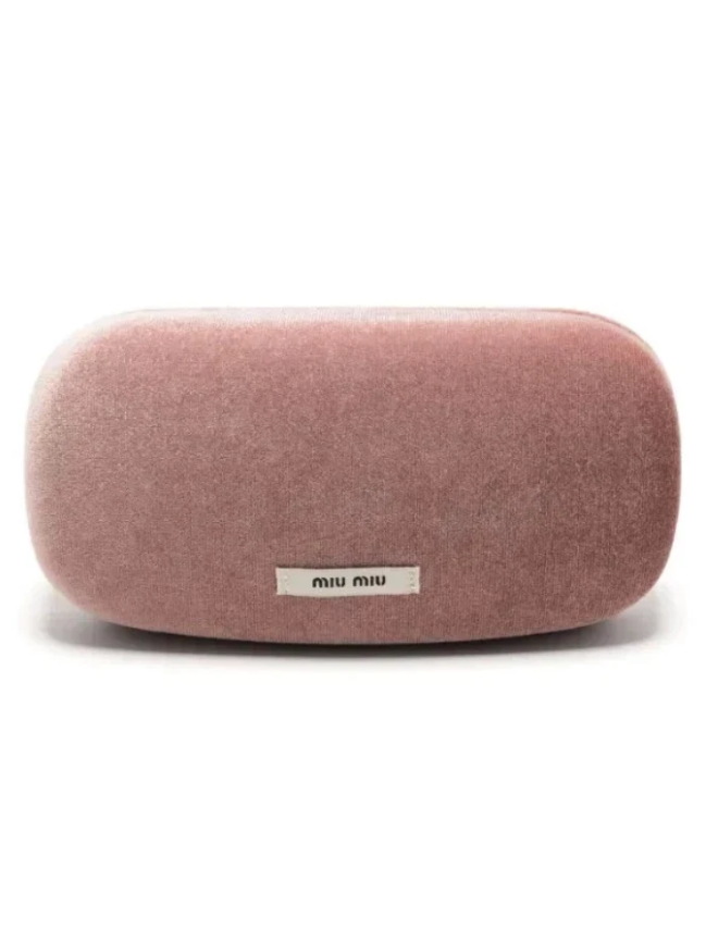 Miu Miu Logo MU B50S ZVN80O Square Sunglasses in Gold / Blue Gradient Lens