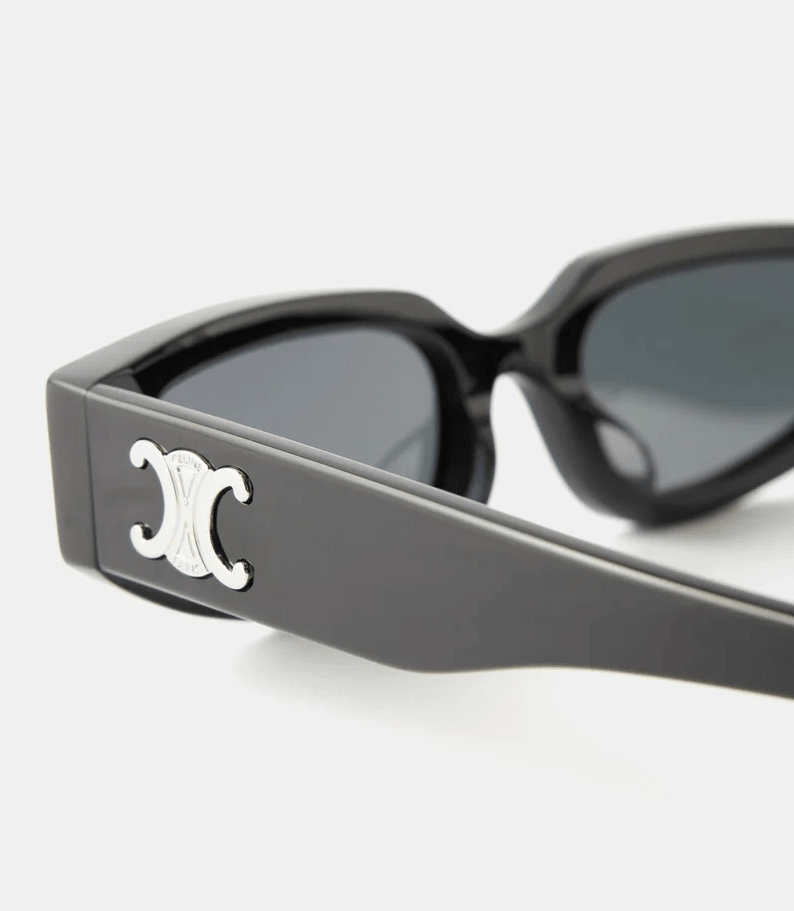 Celine Triomphe CL40269U 01B 54mm Cat Eye Black Sunglasses - ModaBlvck