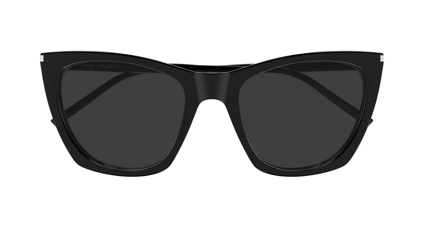 Saint Laurent Sunglasses SL 214 Kate Thin 001 Shiny Black Gray