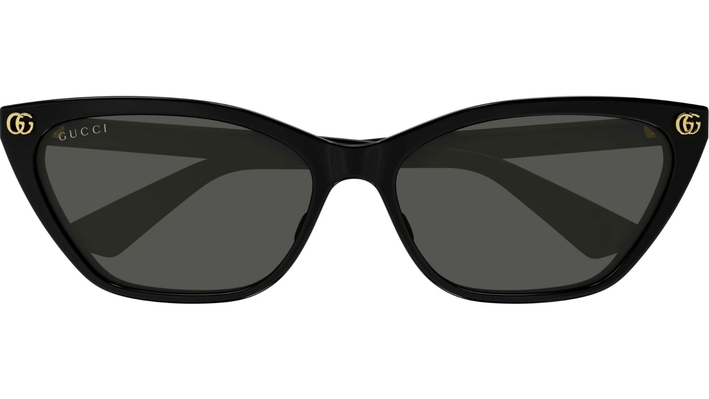 Gucci GG1815S 001 Shiny Black/Grey 58-15-140 Sunglasses New Authentic