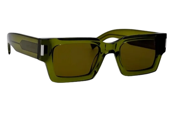 SAINT LAURENT SL 572 005 Green Brown Unisex Medium 50 mm Sunglasses