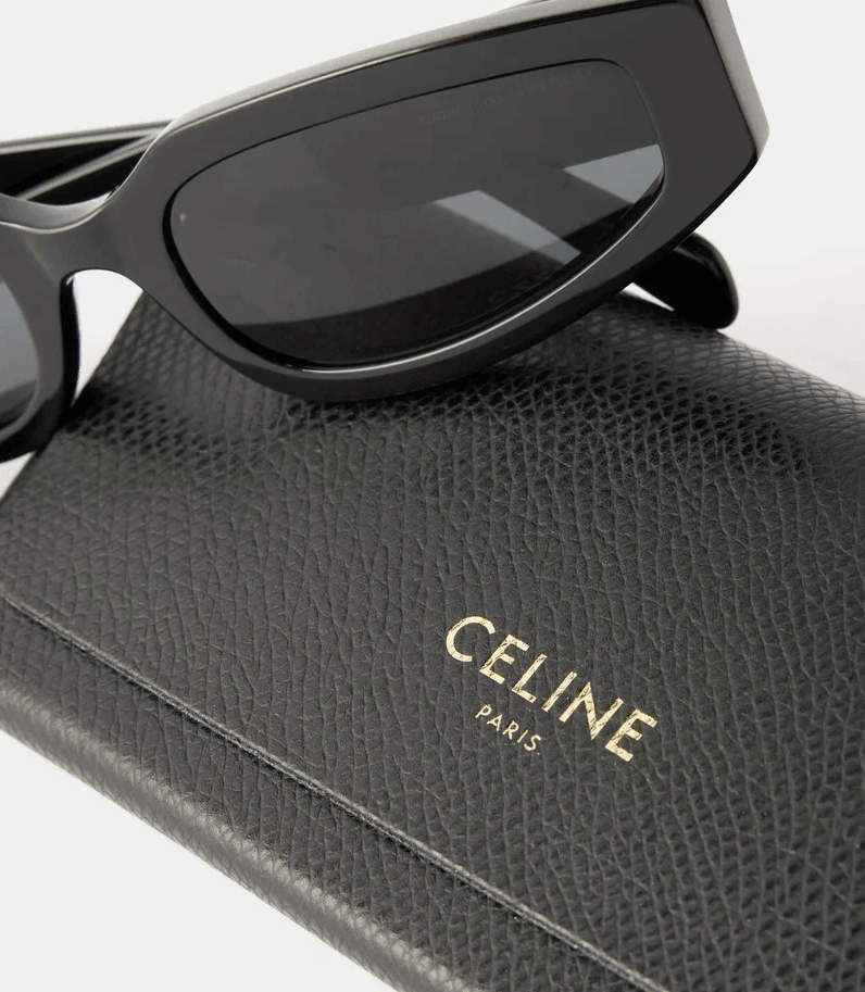 Celine Triomphe CL40269U 01B 54mm Cat Eye Black Sunglasses - ModaBlvck
