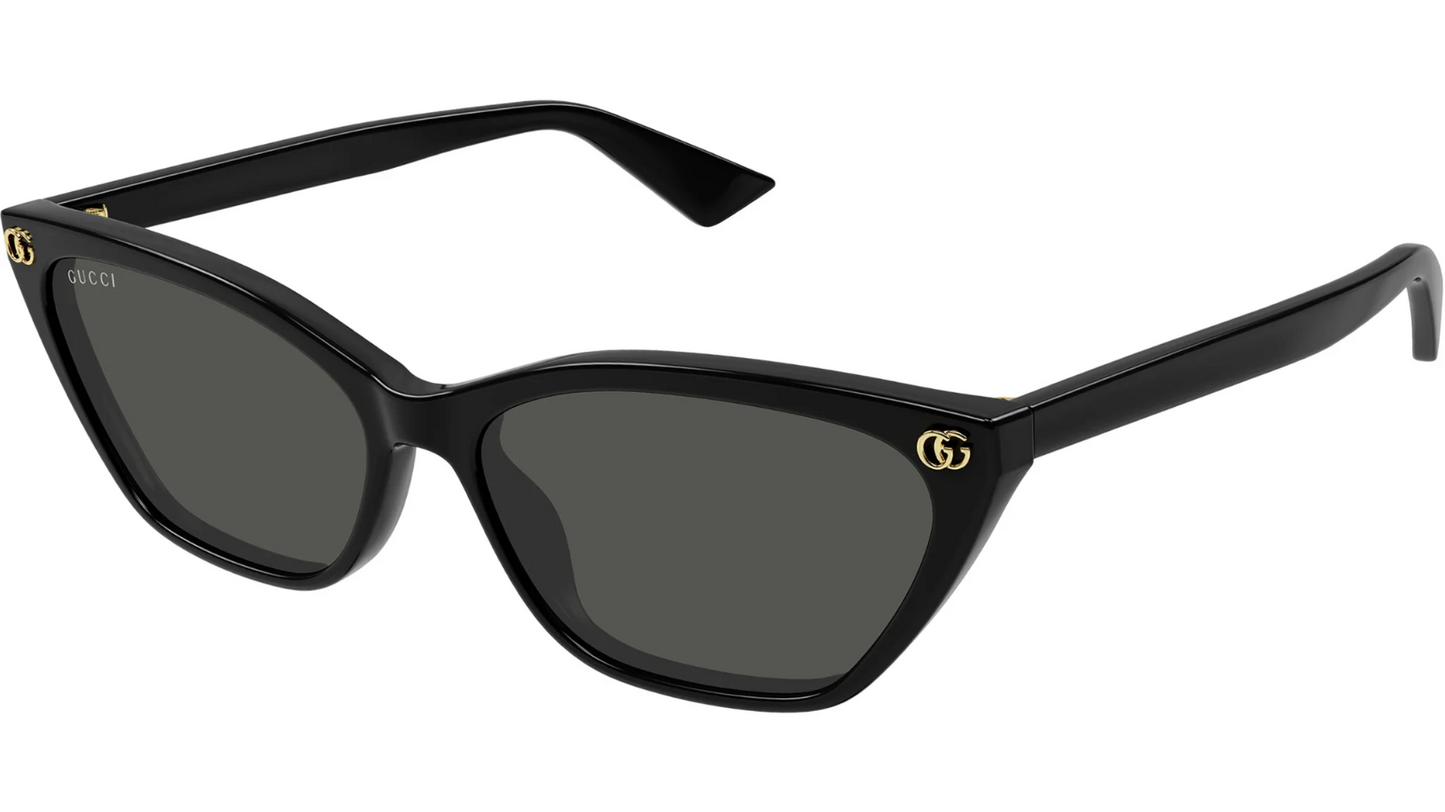 Gucci GG1815S 001 Shiny Black/Grey 58-15-140 Sunglasses New Authentic