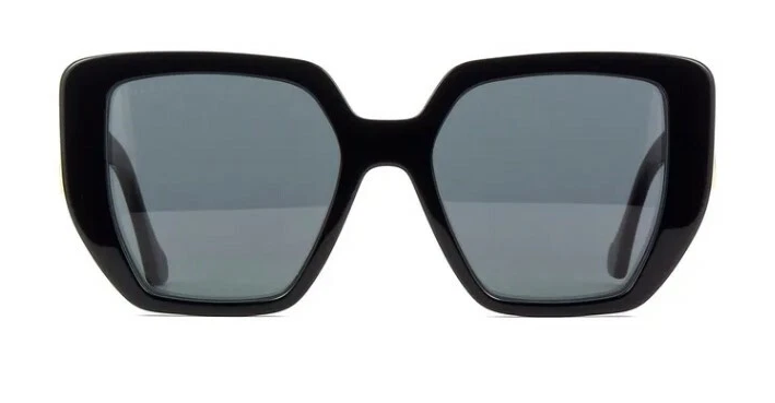 Gucci GG 0956S-003 Black/Gray Oversized Geometric Women's Sunglasses