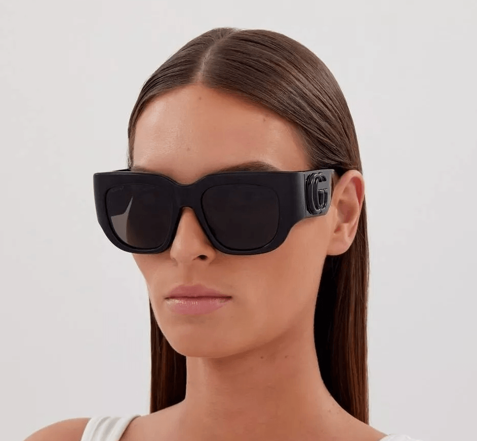 NEW Gucci GG1545S-001-53 Shiny Black Sunglasses - ModaBlvck