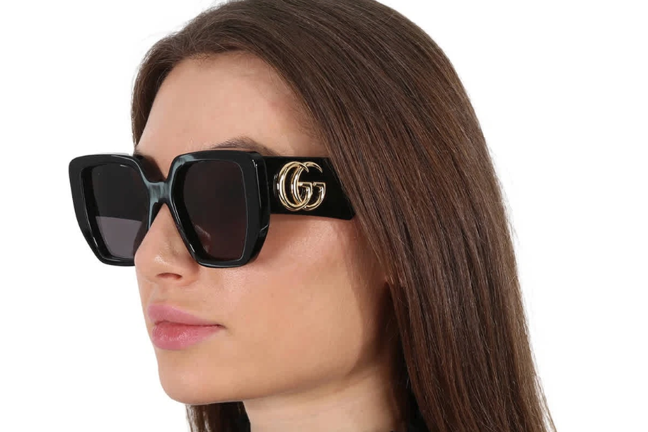NEW GUCCI GG0956S 003 BLACK OVERSIZED WOMEN’S SUNGLASSES GUCCI Gucci GG0956S Oversized Sunglasses in Black – Designer Daydream main image 4