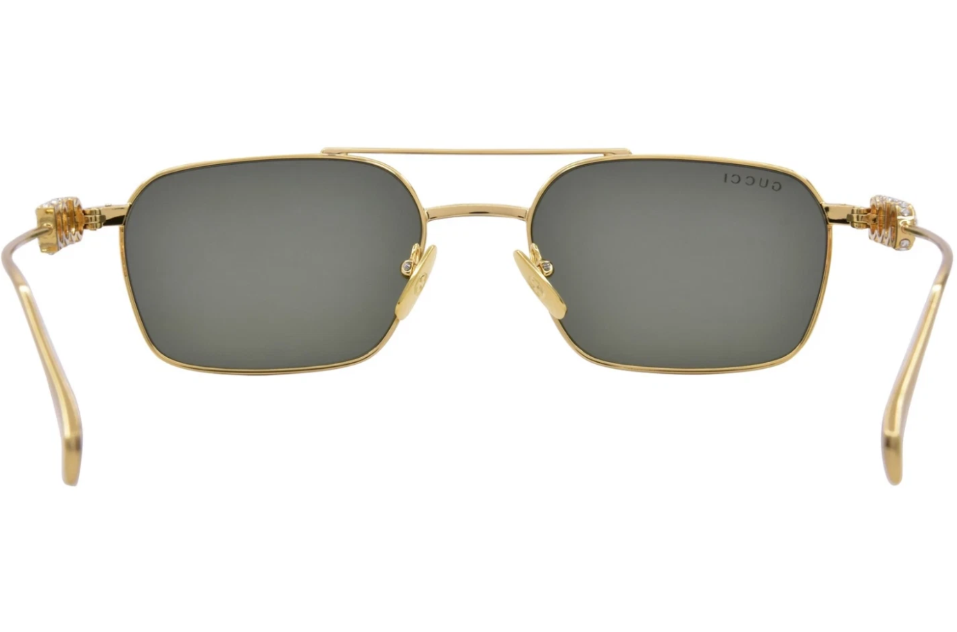 Gucci GG1804S 001 Sunglasses Women's Gold/Grey Lenses Pilot Style 54-mm