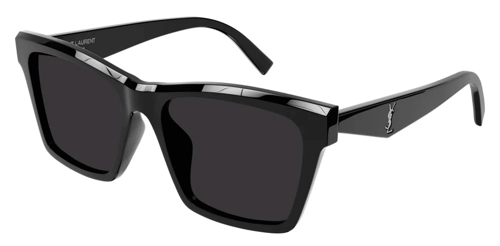 Saint Laurent SLM104 001 Black/Gray Gradient Rectangle Women's Sunglasses - ModaBlvck