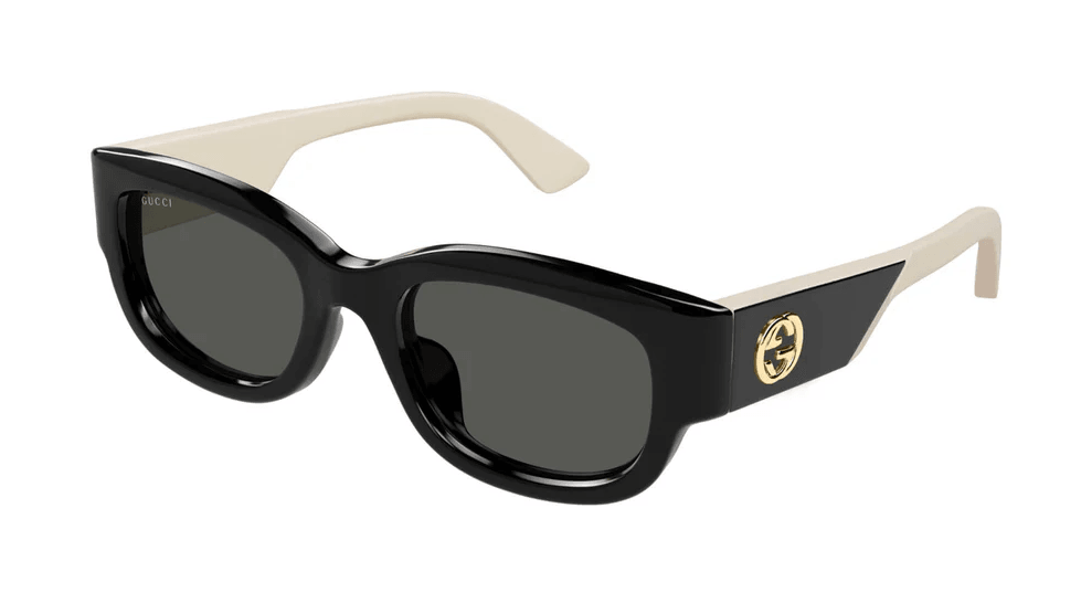 Gucci GG1667SK 001 Black with Ivory - ModaBlvck