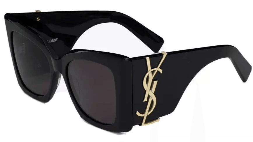 サングラス SAINT LAURENT Woman Sunglasses Black SLM119BLAZE 001 Saint Laurent SL M119 BLAZE-001 Black Cat Eye Women's