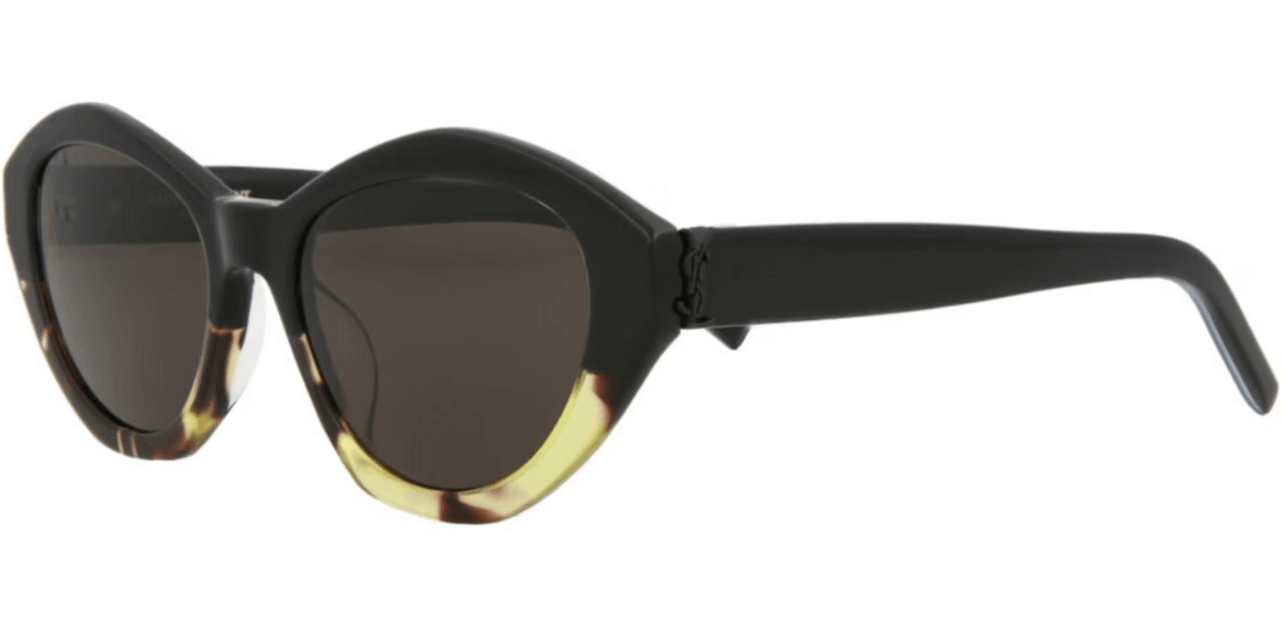 Saint Laurent SL M60-004 Havana/Black/Black Cat Eye Sunglasses - ModaBlvck