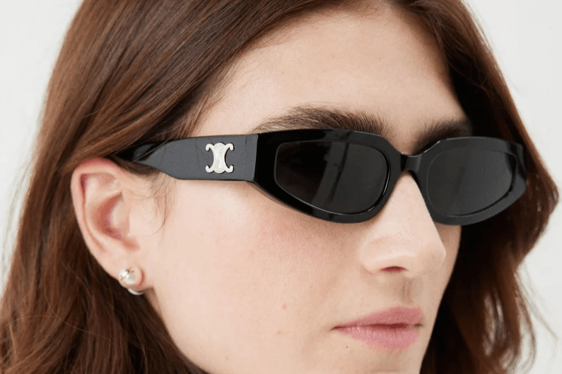 Celine Triomphe CL40269U 01B 54mm Cat Eye Black Sunglasses - ModaBlvck