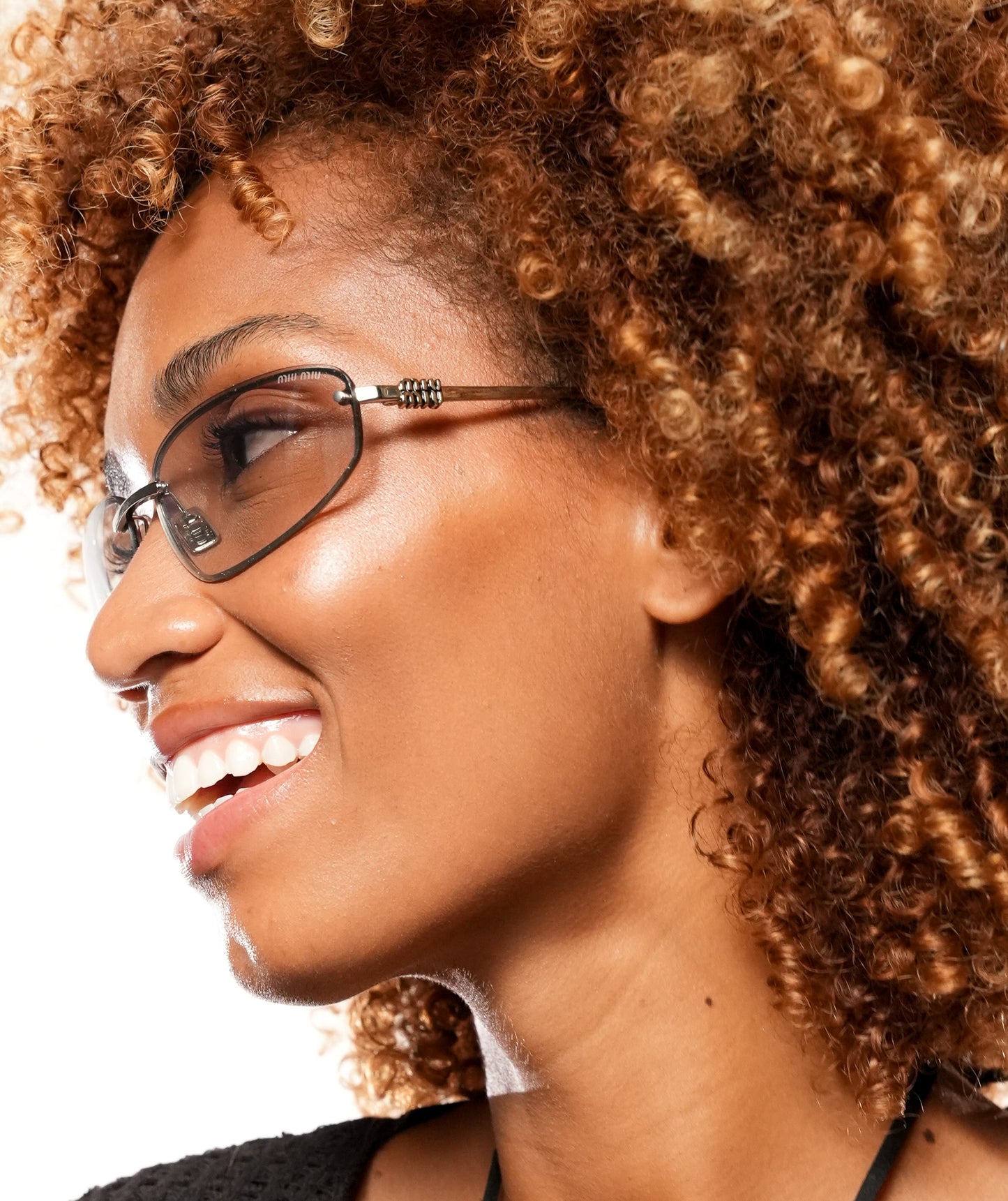 Miu Miu MU A50S Oval Rimless Sunglasses Clear