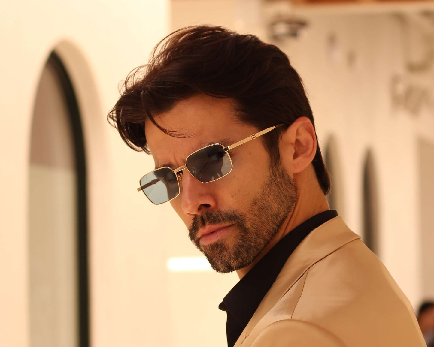 Gucci Sunglasses GG1495S 003 Gold Blue