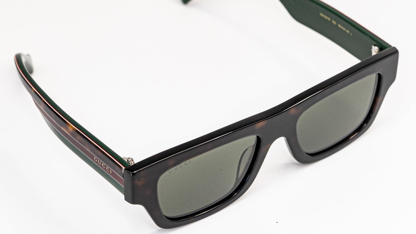 Gucci GG1331S Slim Brown Green Sunglasses - ModaBlvck