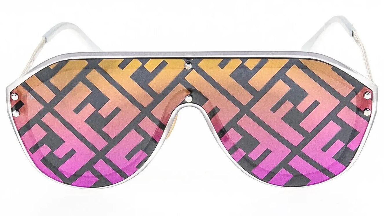 Fendi FE0039U Multicolor Monogram Aviator Sunglasses - ModaBlvck