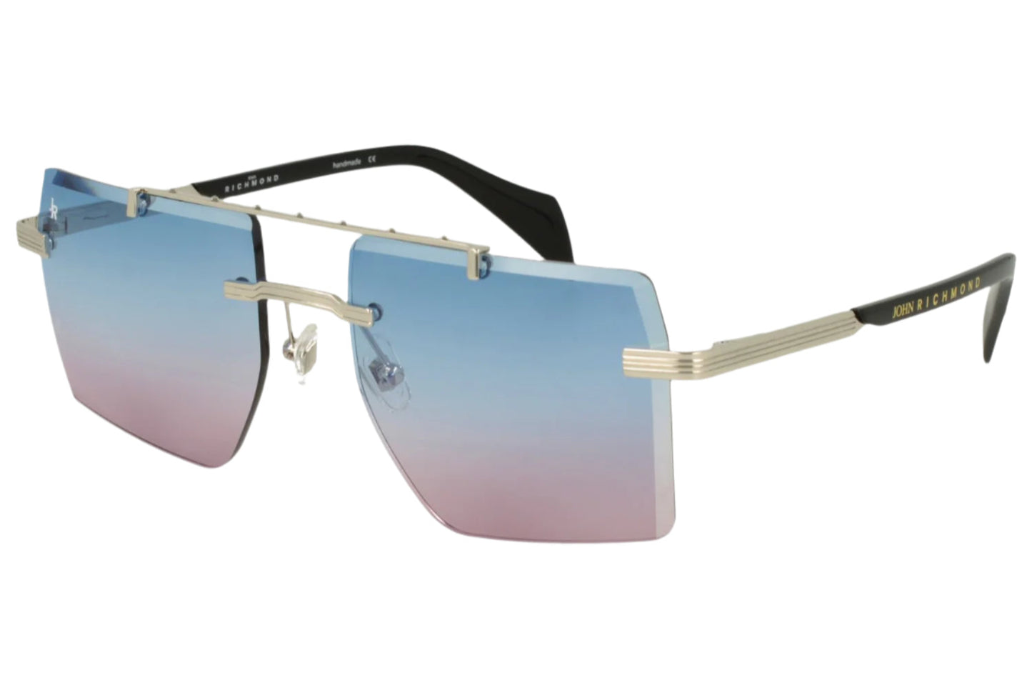 John Richmond RIS.045.08 Gradient Square Rimless Sunglasses
