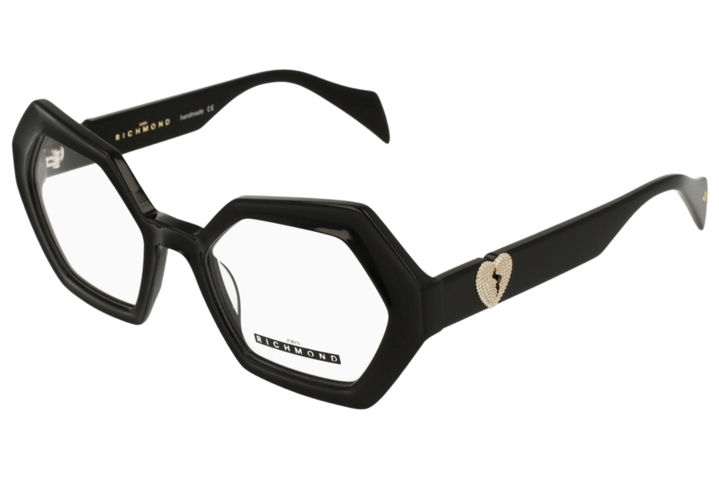 John Richmond RIV.200.00 Black Geometric Optical Glasses