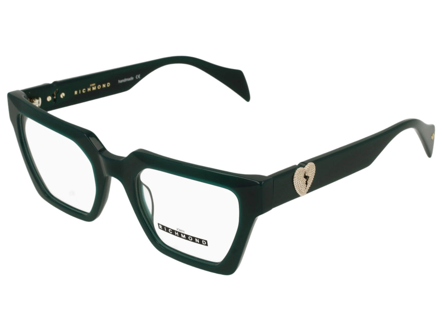 John Richmond RIV.205.03 Green Rectangular Optical Glasses