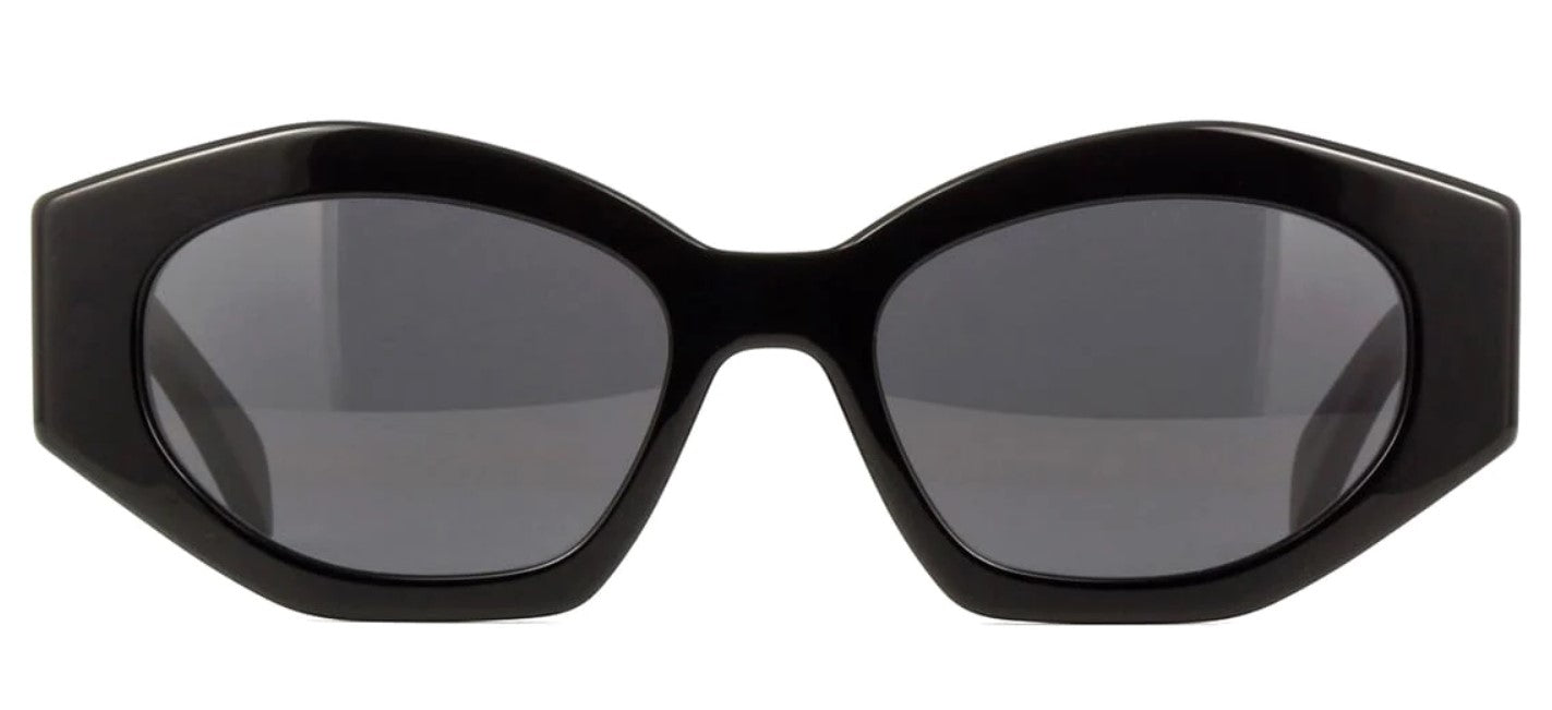 Celine CL40238 01 Oval Black Sunglasses