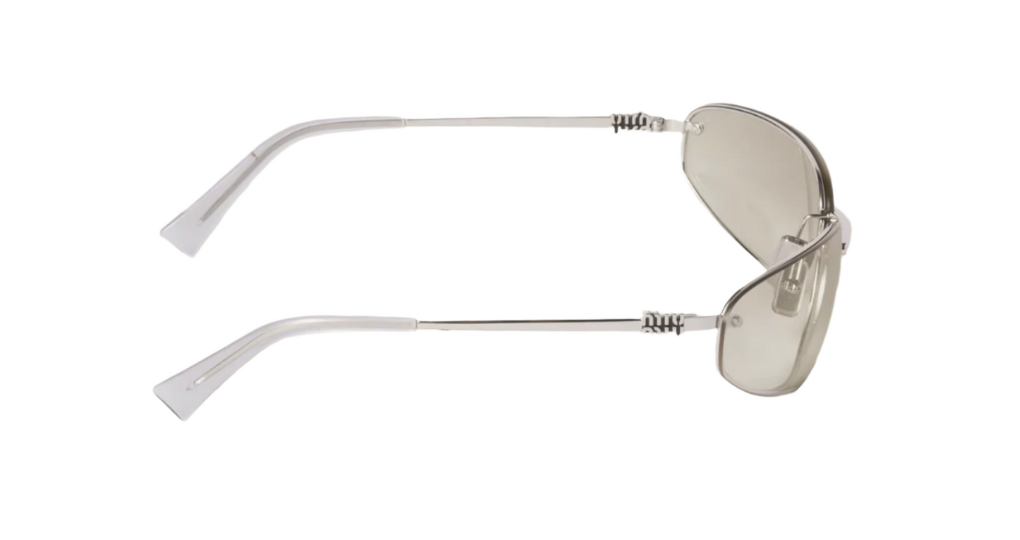 Miu Miu MU A50S Oval Rimless Sunglasses Clear