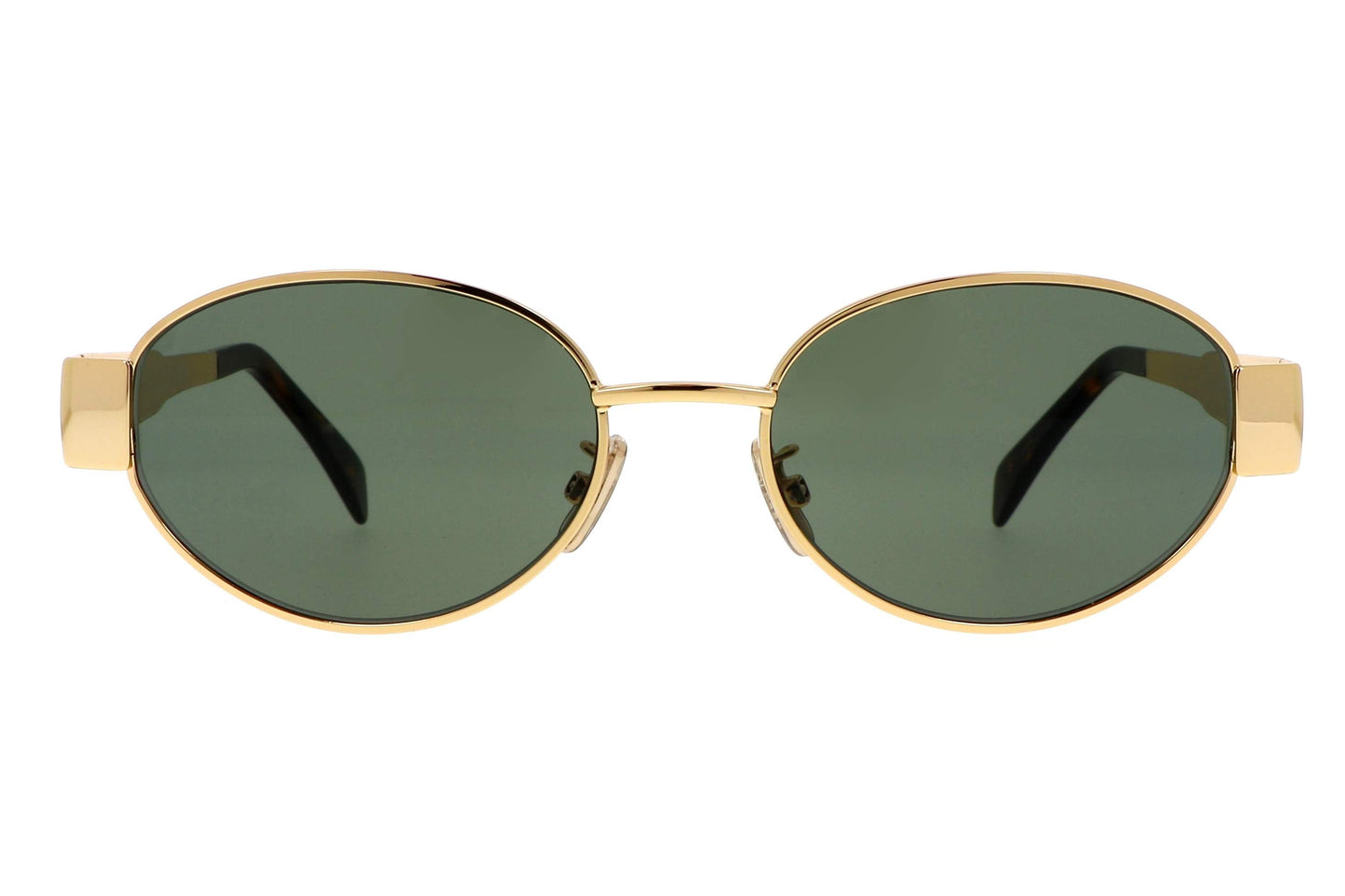 Celine CL40235U Triomphe Metal Gold Green