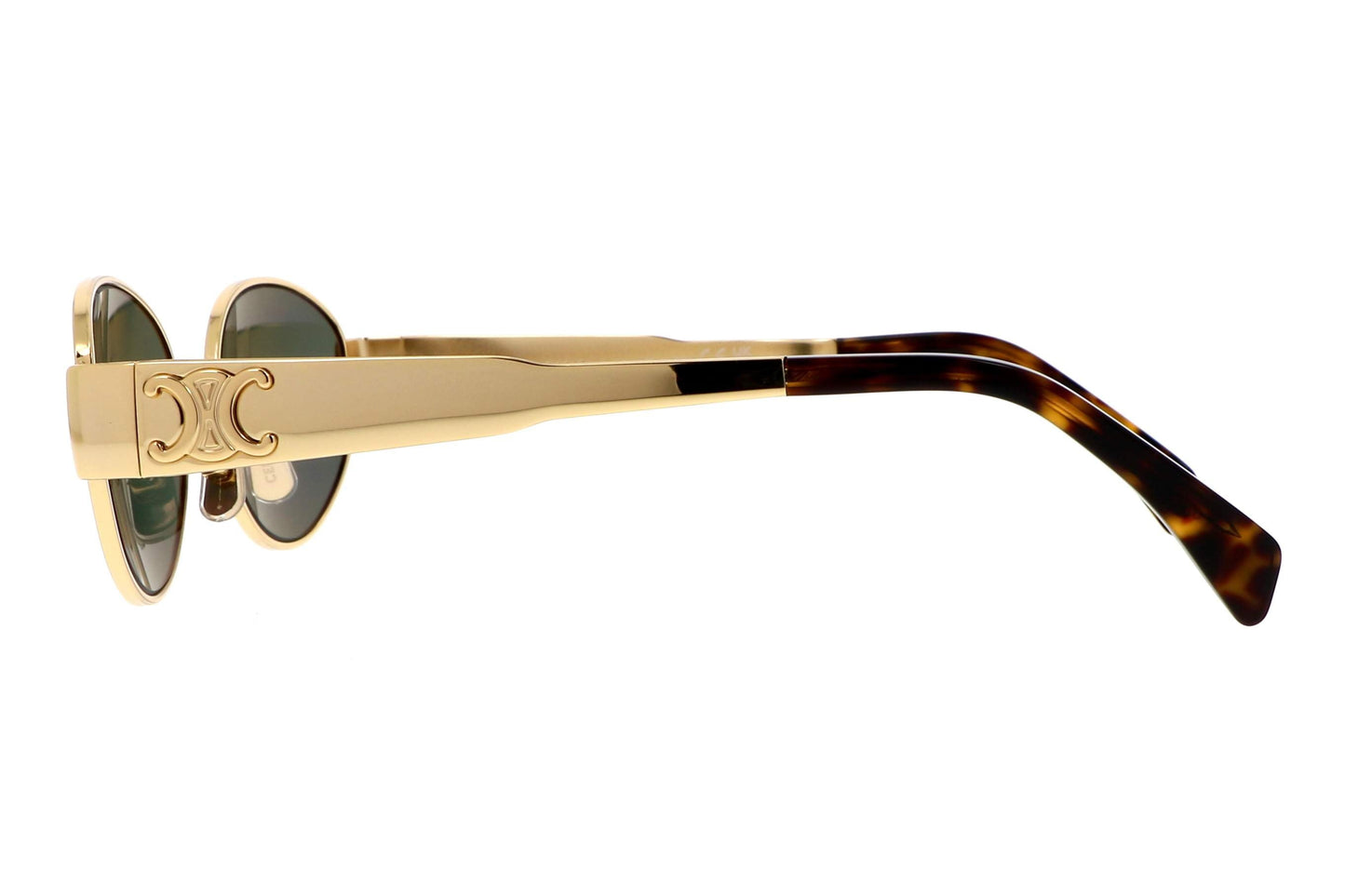 Celine CL40235U Triomphe Metal Gold Green