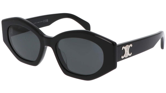 Celine CL40238 01 Oval Black Sunglasses