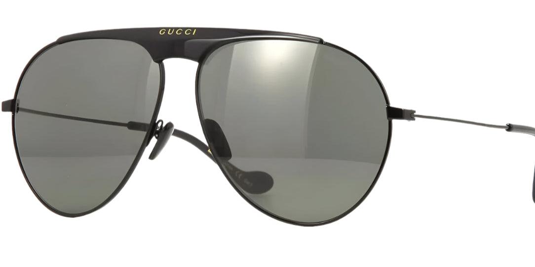 Gucci GG0908S-004 Seasonal Aviator Black/Gray Sunglasses - ModaBlvck